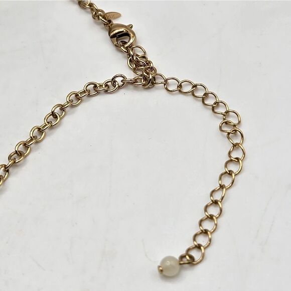 "5/$25" Amber Acrylic Goldtone NWT Brand Adjustable Bib Statement Necklace - Picture 6 of 11